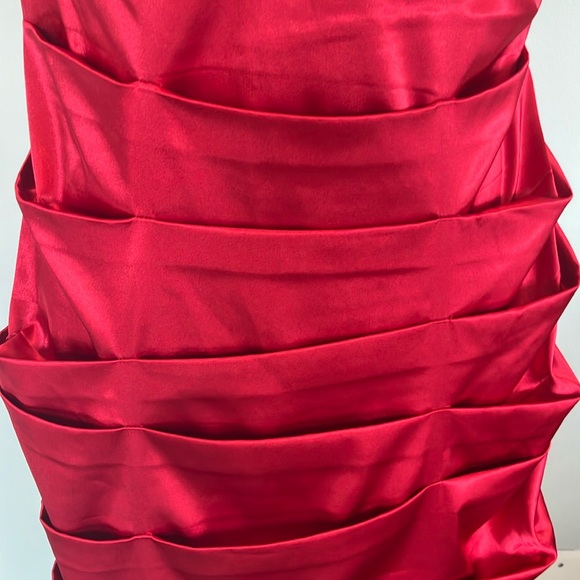 Red Satin Dress - Picture 6 of 8